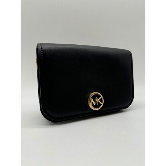 MICHAEL KORS genuine smooth leather large clutch handbag - Black - Picture 2 of 9